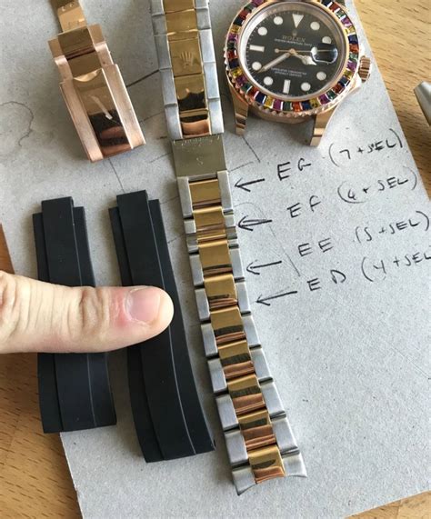 how to put a band on a rolex|rolex oysterflex size chart.